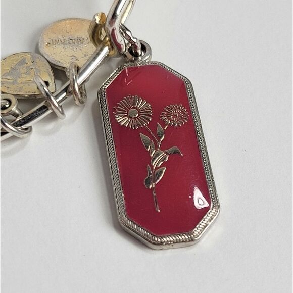 Alex and Ani Adjustable Charm Bracelet Marigold October - Picture 3 of 4